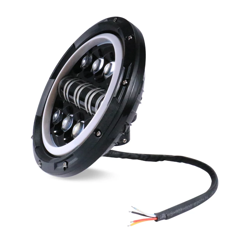 

7'' Universal Motorcycle LED High /Low beam Headlight Round DRL Head Lamp Running Light Headlight For Harley Honda Yamaha Suzuki