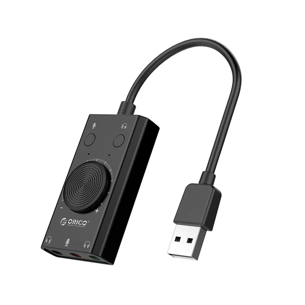 Многофункциональный драйвер Бесплатная Внешняя USB Звуковая карта для