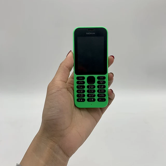 nokia 215 refurbished original mobile phones dual sim card 2g gsm 1100mah unlocked cheap celluar phone dual sim pictures free global shipping