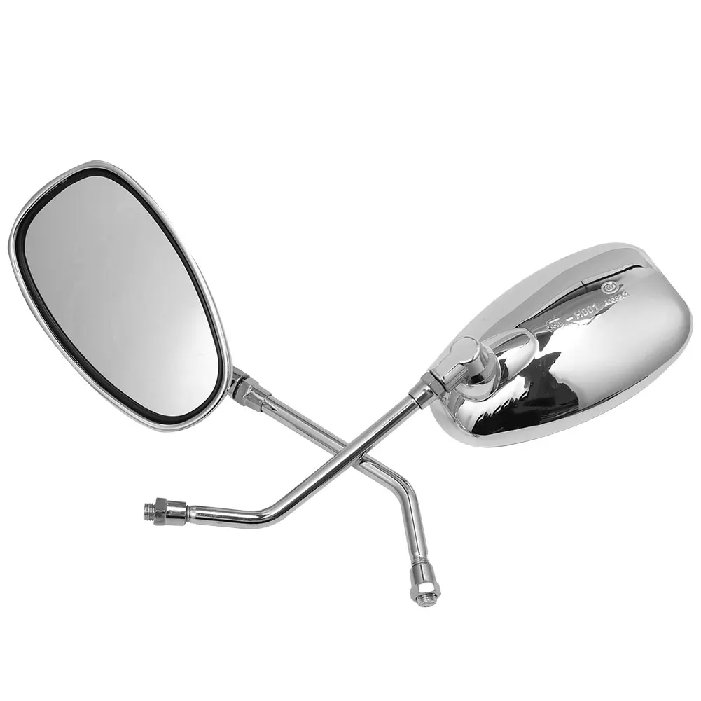 Зеркало заднего вида для мотоцикла алюминиевое прозрачное стекло с длинным