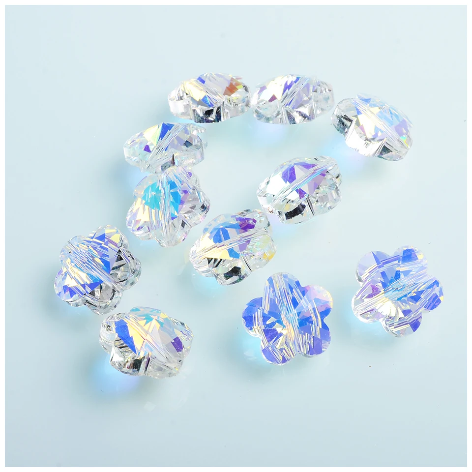 32 шт в форме цветка Хрустальные стеклянные бусины 14 мм для самостоятельного