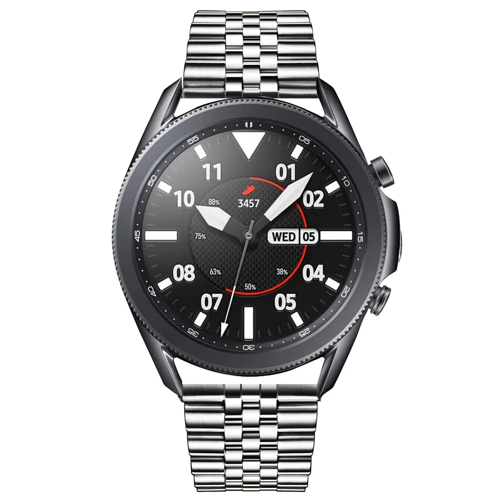 Ремешок из нержавеющей стали для samsung galaxy watch 4 classic роскошный браслет 46 мм 3 45 41 20 22