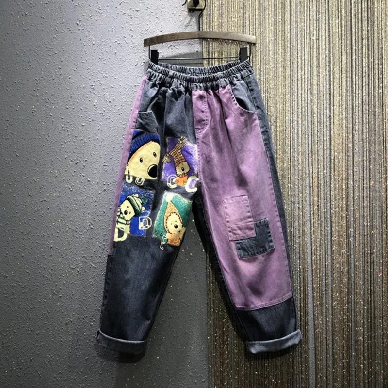 Женские повседневные джинсы SHENGPALAE длинные ковбойские брюки свободного покроя в