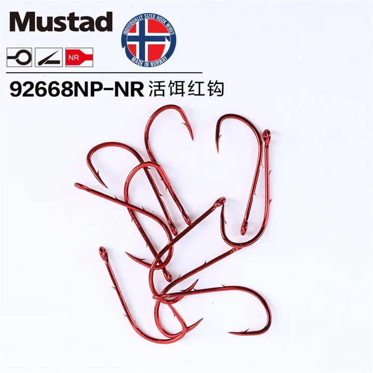 Крючки mustad для живой приманки, литье, рыбалка 92668NP-NR, Высокоуглеродистая сталь, колючий крючок, 11 размеров, Wedkarstwo Anzol Anzuelos De Pesca
