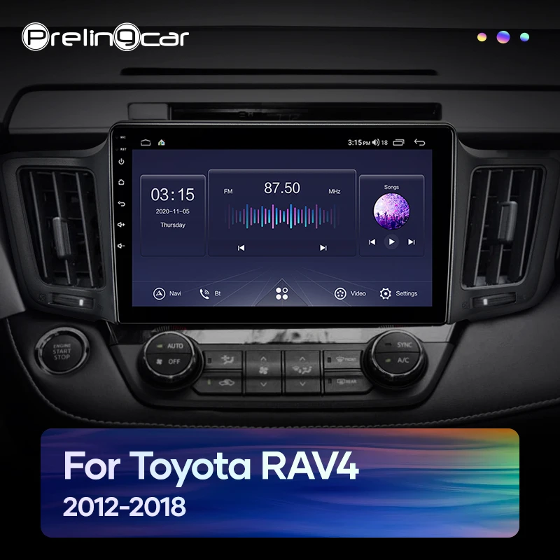Автомобильный радиоприемник Prelingcar Android 10 стереоприемник для Toyota Rav4 2012-2018