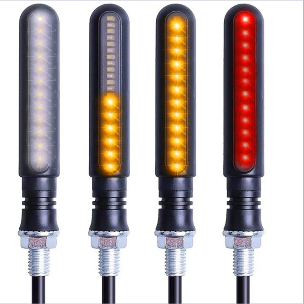 4 шт./2 шт. мотоциклетный сигнальный задний светильник светодиодный мигающий