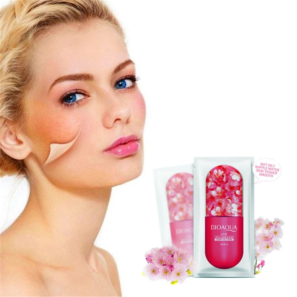 Оптовая продажа маска для лица с цветком вишни эссенция сакуры маски красоты