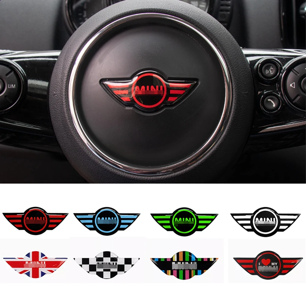 

Car Steering Wheel Center Epoxy Decal For BMW MINI Cooper S R55 F55 F56 F57 F60 R56 R60 R61 COUNTRYMAN ONE
