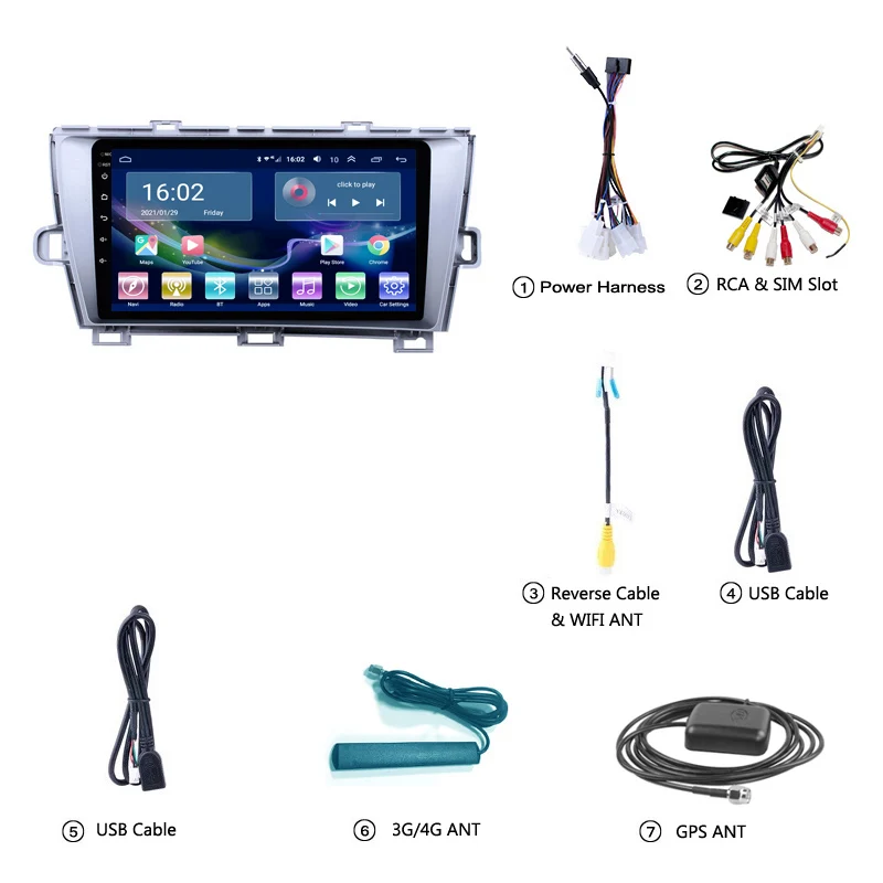 4G LTE 2G RAM Android 10 для Toyota Prius 2009 2010 2011 2012 2013 мультимедийный стерео автомобильный DVD