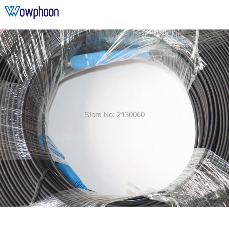 Free Shipping 50M 100M SC UPC to SC UPC  Single Mode Simplex G657A Outdoor Optical Fiber FTTH Drop Cable Patch Cord