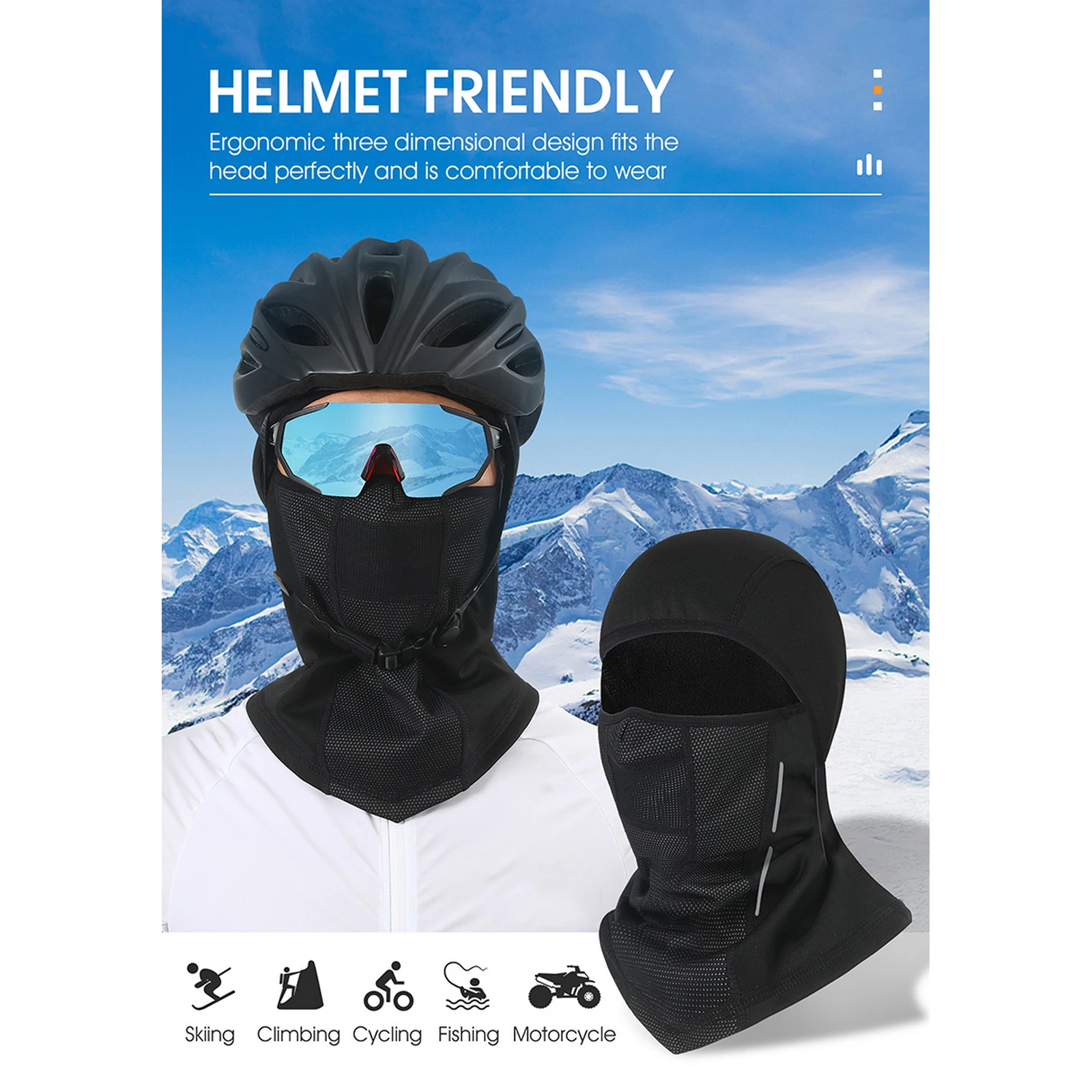 

Зимний головной убор маска для верховой езды ветрозащитная холодная Защита лица теплое уличное спортивное оборудование ma