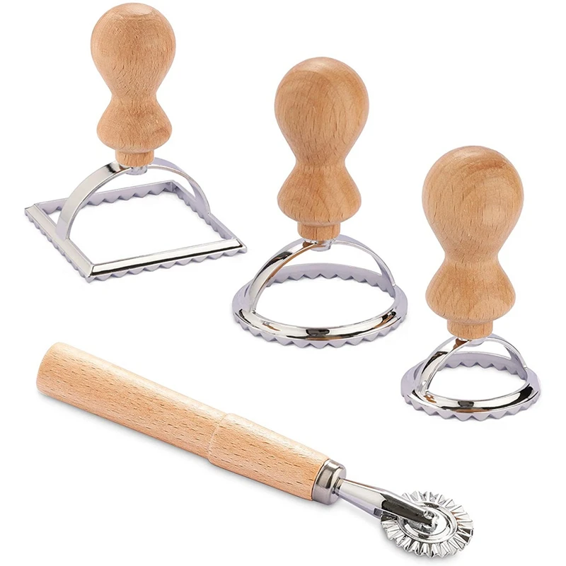 

Ravioli Pasta Noodle Cutter, Set Of 4 Pastamaker, Mold for Noodles, Empanadas, Tortellini, Cookie Cutter for Dough