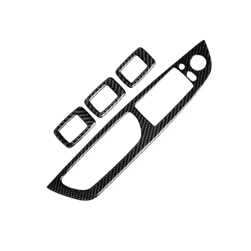 

Door Window Switch Cover Carbon Fiber Black for BMW X5 E70 X6 E71 Button Trim