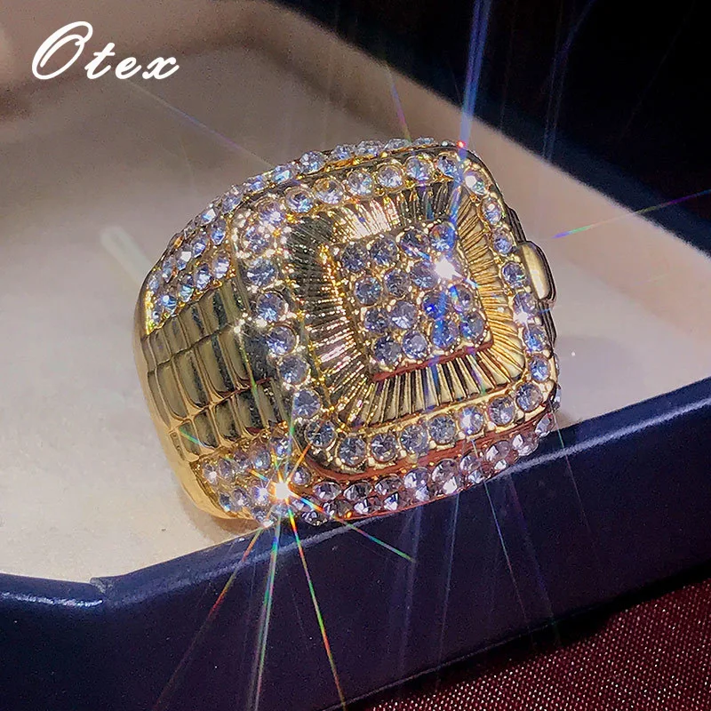 Роскошные шикарные новые аксессуары кольца в стиле хип-хоп мужские Модные