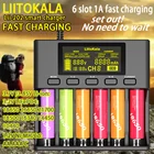 Зарядное устройство для аккумуляторов Liitokala, Lii-S6 Lii-PD4 v 3,2 v 3,7 18650 6 слотов с автоматическим определение полярности 26650 21700 18500 AA AAA