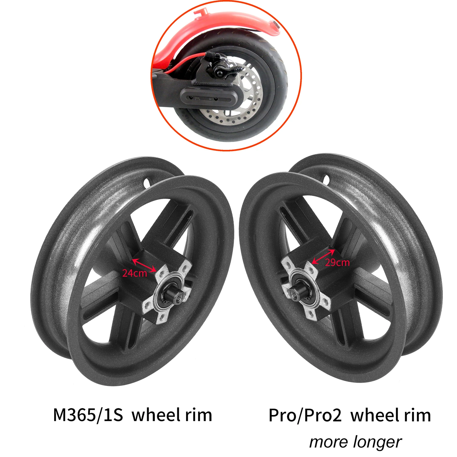 

Aluminum Wheel Hub Replacement Metal Rear Rim for Xiaomi M365/1S/Pro/Pro2 Electric Scooter Spare Part Accessories/Disc Brake Rim