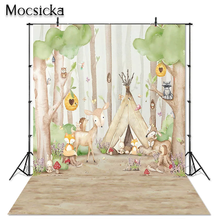 Mocsicka лесной фон для фотосъемки новорожденных детей фон для фотосъемки животных украшение на день рождения фон для фотосъемки в студии