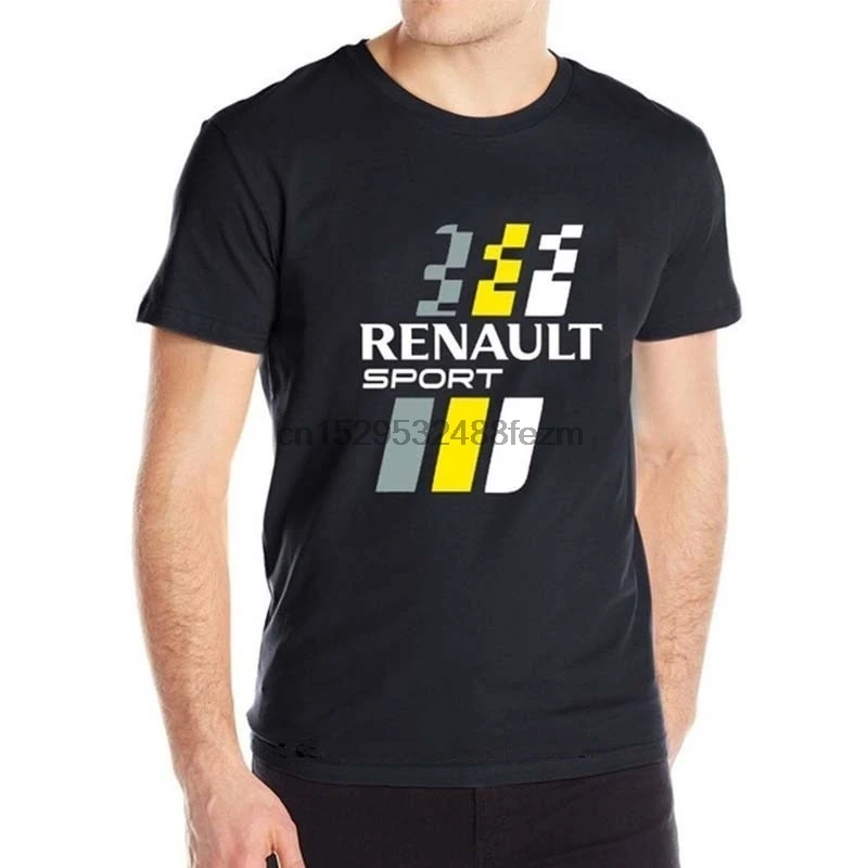 Новое поступление летней хлопковой футболки Renault Sport с коротким рукавом для