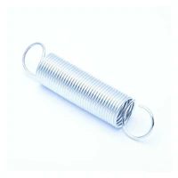 10pcs tension spring with hook length 15 60mm outer diameter 5mm wire diameter 0 5mm white zinc plated extension spring