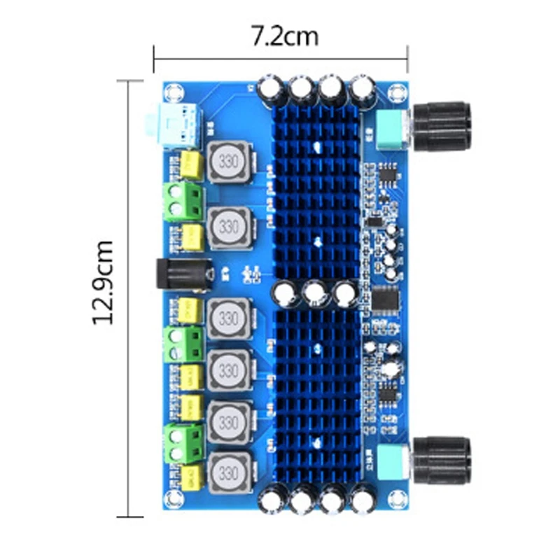 

XH-A312 100W+50Wx2 High-Power Digital Power Amplifier Board TPA3116D2 Dual-Channel 2.1 Heavy Bass Audio Amplifier
