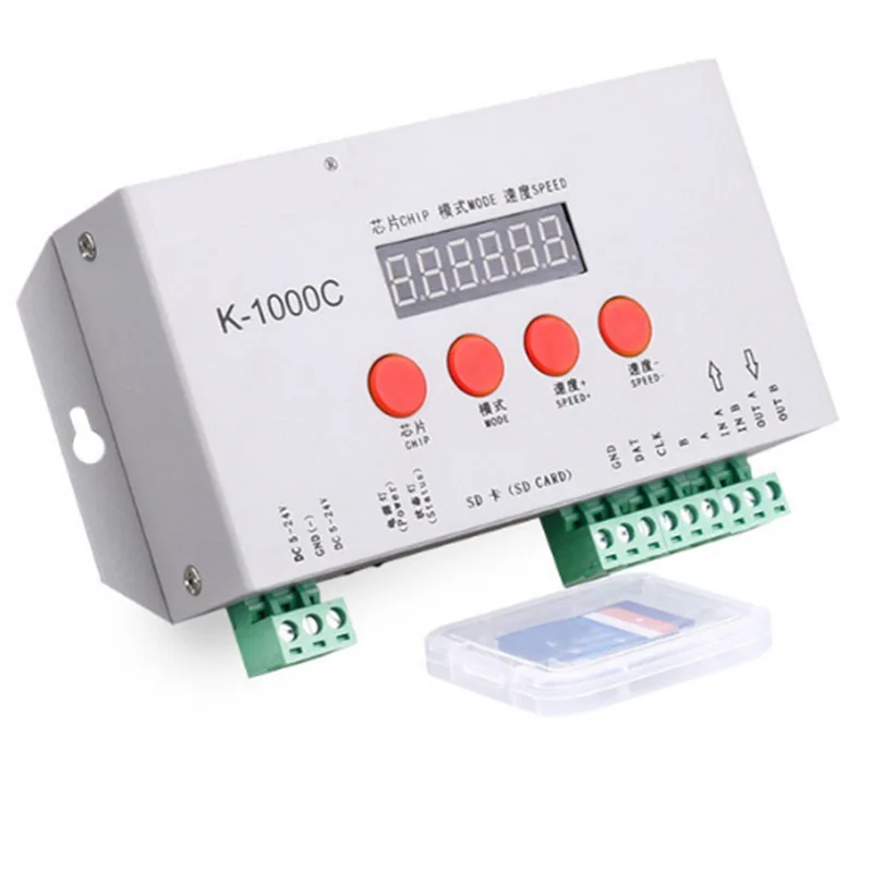 

K-1000C контроллер K1000C WS2812B WS2811 APA102 T1000S WS2813 светодиодный 2048 пикселей программный контроллер DC5-24V