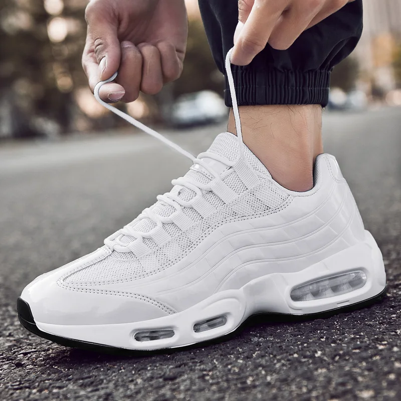 RUMDAX Mens Air Cushion Running Shoes Outdoor Training Sneakers Shock Absorption Sport Shoes Professional Athletic Walking Shoes