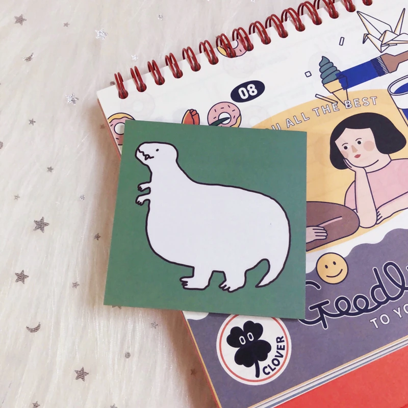 50 листов/партия Kawaii корейский INS милый блокнот с динозавром для рукоделия N Times Sticky