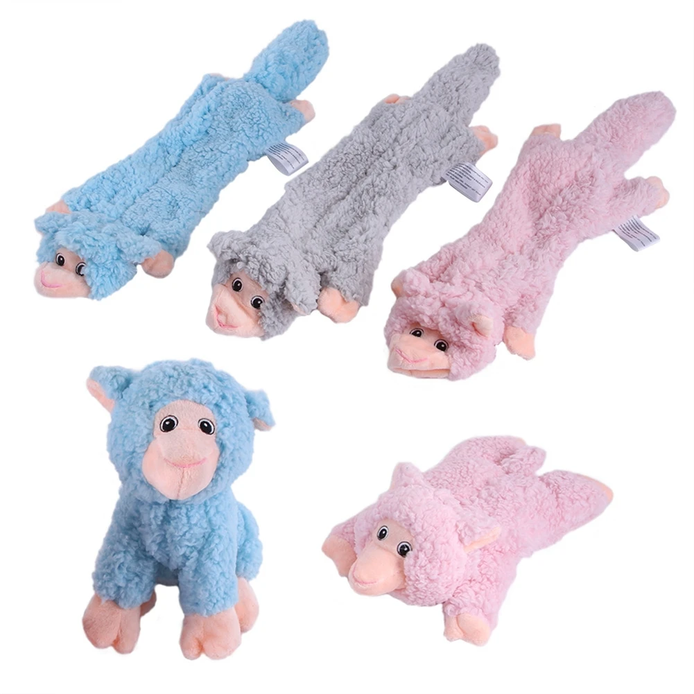 

Dog Toys for Small Large Dogs Animal Shape Plush Pet Puppy Squeaky Chew Bite Resistant Sheep Toy Pets Accessories Supplies