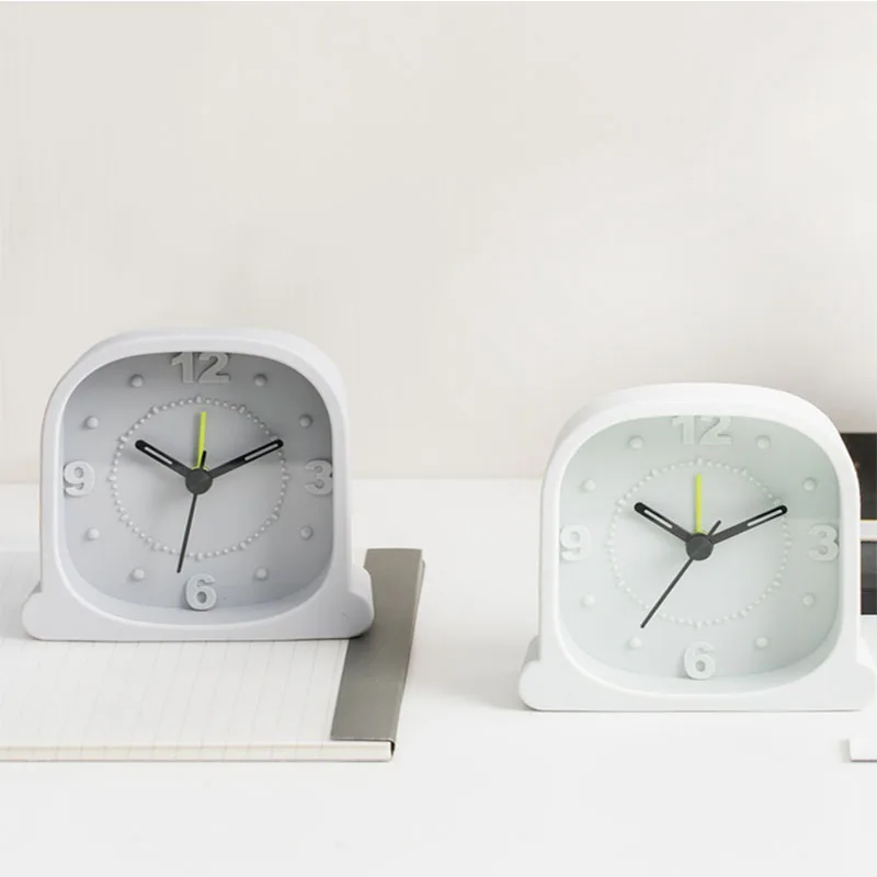 

Youpin Jordan&Judy Silent Alarm Clock Fashion Silicone Desk 3d Creative Bedroom Bedside Electronic Time Clock Modern