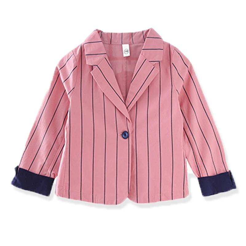 2019 New Arrival Girls Fashion Suit Jacket Dress 2 Pieces Elegant Lady Style Striped Coat Princess For 3-12 Year Old | Детская одежда и
