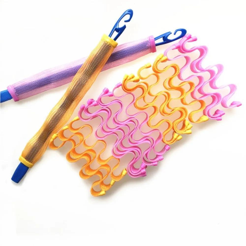 Щипцы для завивки волос спиральные 30 см 24 шт. бигуди без нагрева набор укладки