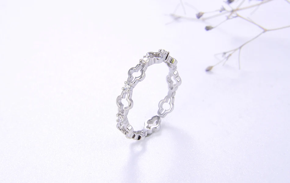 ORSA JEWELS 925 пробы серебряные кольца для женщин в форме симпатичной Звезды Полые Кольца Юбилей обручальное кольцо девушка ювелирные изделия подарок OSR103