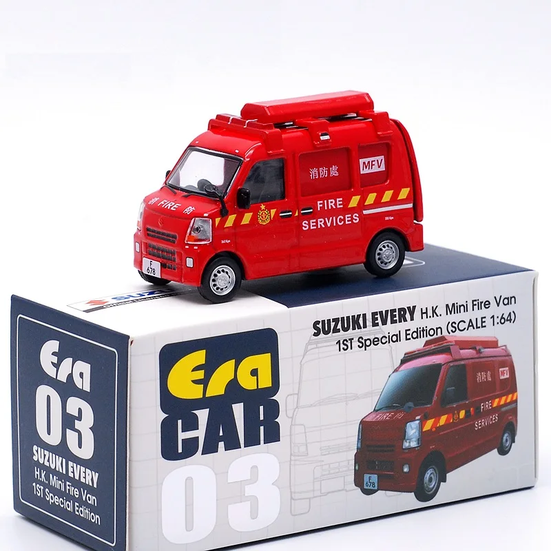1: 64 Эра автомобиль Suzuki каждая Японская полиция H.K. Мини скорой помощи пожарный фургон литой модельный автомобиль