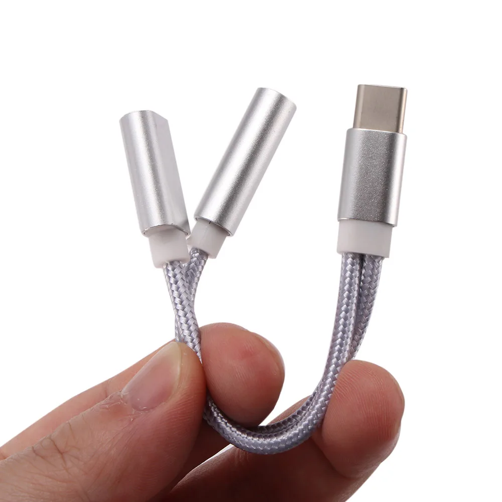 2 в 1 адаптер для телефона USB Type C зарядный кабель Type-C конвертер 3 5 мм аудио Xiaomi Huawei