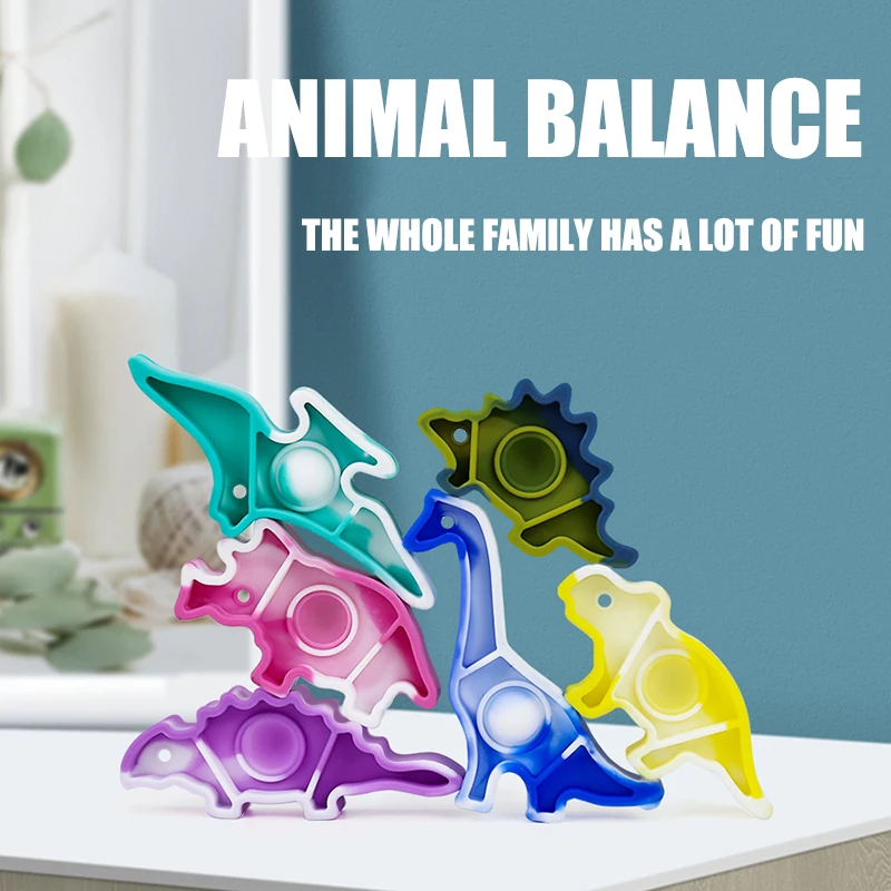 

Kids Antistress Toy Popit Fidget Dinosaur New Camouflage Rodent Control Pioneer Desktop Educational Silica Gel Toys For Children
