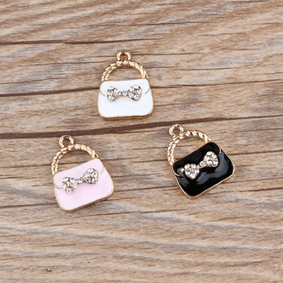 

10PCS luxury metal men's and women's shoulder bag messenger bag DIY bag Pendant cute decorations luggage accessories gifts