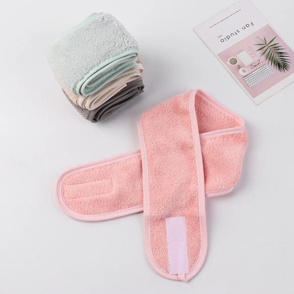 1 шт. красочная мягкая женская повязка для волос на лицо макияжа ткань чистки