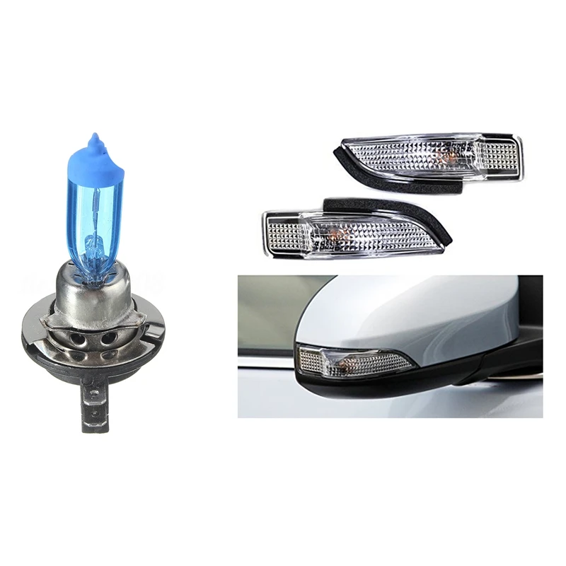 2Pcs Side Mirror Indicator Turn Signal Light Lamp Fit for Toyota Camry Avalon Corolla Prius C &amp H11B 55W Car Halogen | Автомобили и
