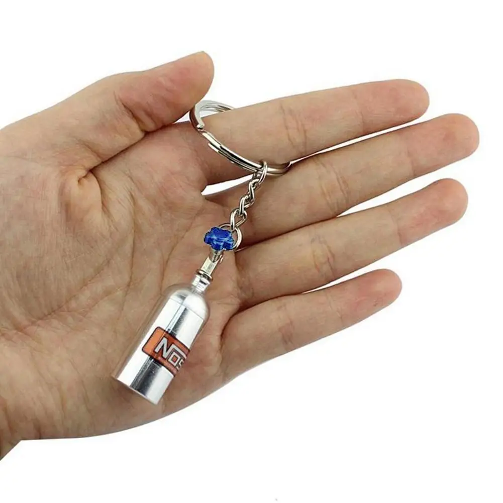 1pcs New Modified Car Keychain Nitrous Oxide Bottle Key Chain DecorativeKeyring Stash Pill Box Storag | Автомобили и мотоциклы
