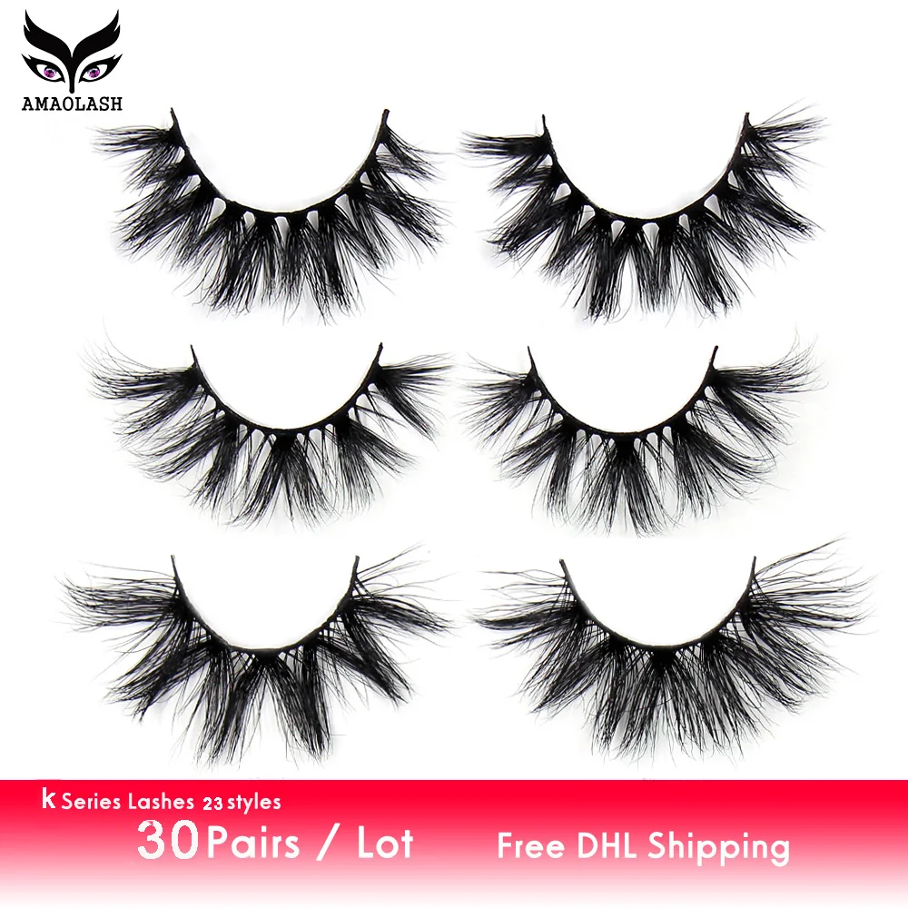 Wholesale 30 pairs/Free DHL Shipping  Eyelashes 3D Mink Lashes Handmade Fluffy Natural Long Lashes cruelty free mink lashes
