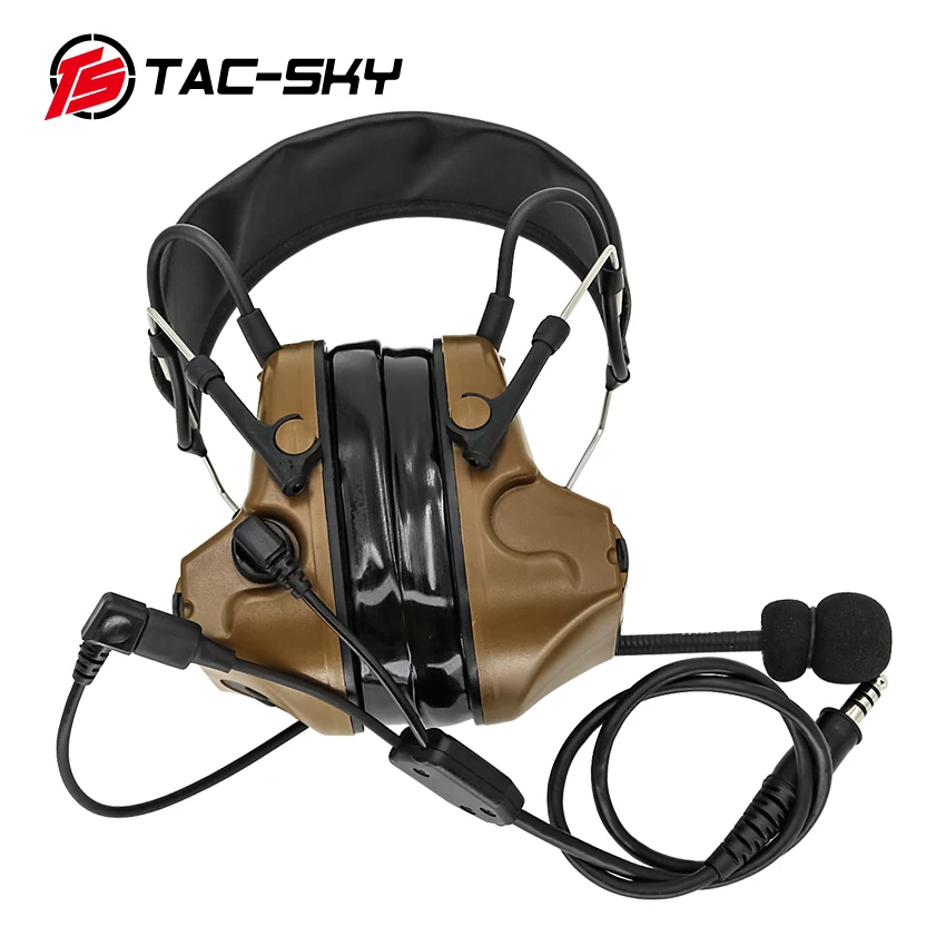 

TAC-SKY Tactical Headset Y-line kit Equipped With PELTOR PTT And Comtac Headset Microphone Suitable For Comtac Headset