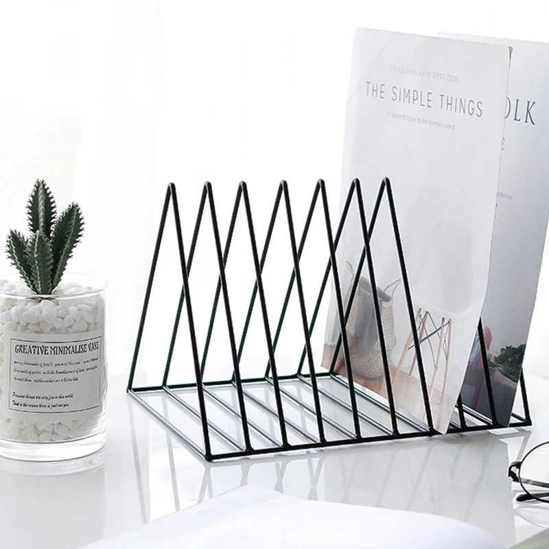 Скандинавский минималистичный креативный Железный треугольник журнал полка для