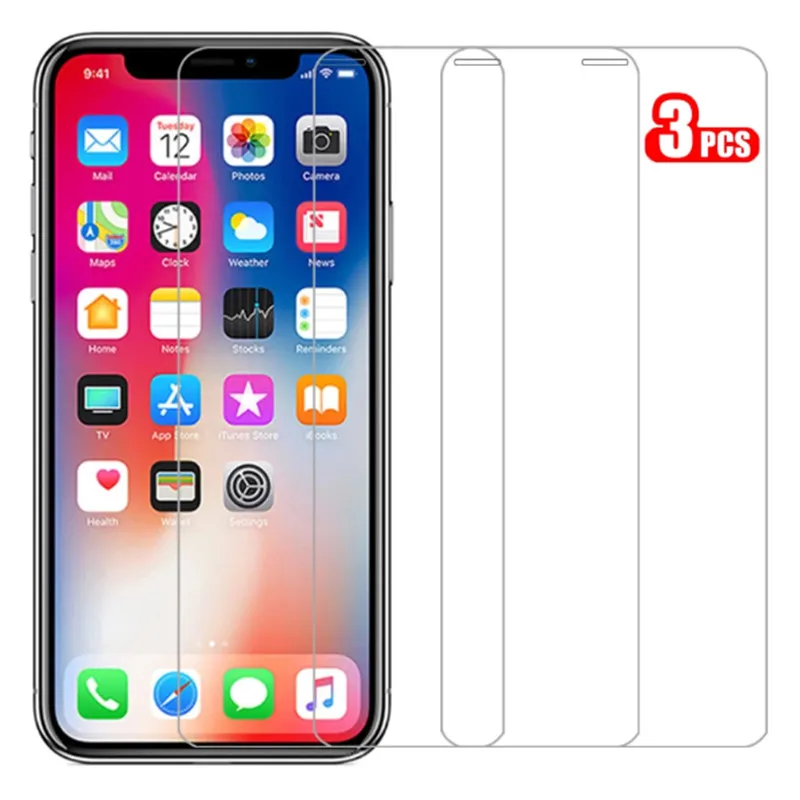 

9H Screen Protectors film for iphone X XS Max XR 8 7 6 6s plus Armor Protection Tempered glass on iphone 12 mini 12 11 pro Max