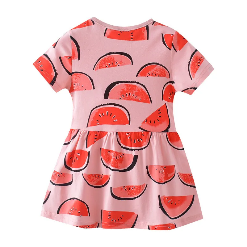 Детское летнее Хлопковое платье с принтом арбуза 2020 | Детская одежда и обувь