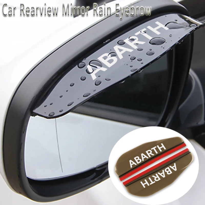 2pcs Car Rearview Mirror Rain Eyebrow Sun Visor Universal Styling For Fiat Abarth 500 Stilo Ducato Palio Bravo Doblo Accessories