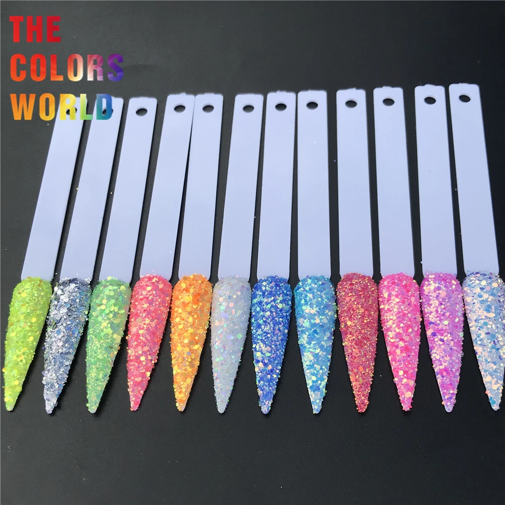 

TCT-545 Chunky Rainbow Nail Glitter Nails Art Decoration arcoíris Body Art arte de uñas Tumbler DIY Crafts Festival Accessories