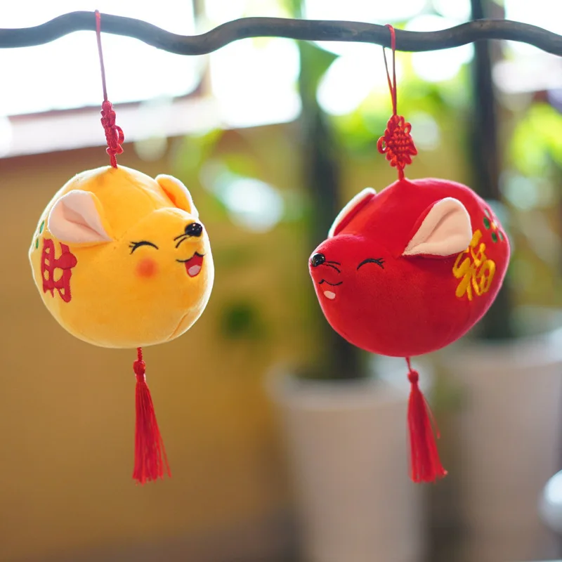 10 см милые 2020 год талисман крысы Fortune mouse Мягкие Плюшевые Kawaii мягкие детские
