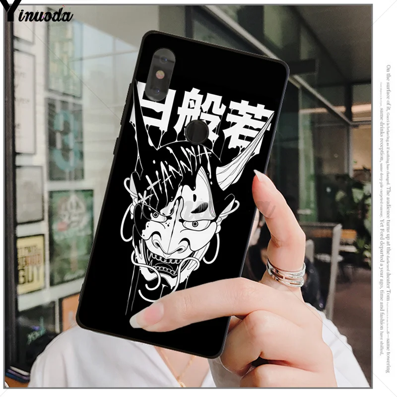 A14 Yinuoda японская самурайская маска они Coque Shell чехол для телефона Xiao mi Red mi 5 5Plus 7 K20 Note5 6A mi 6 mi x2 mi x2S - Цвет: A14