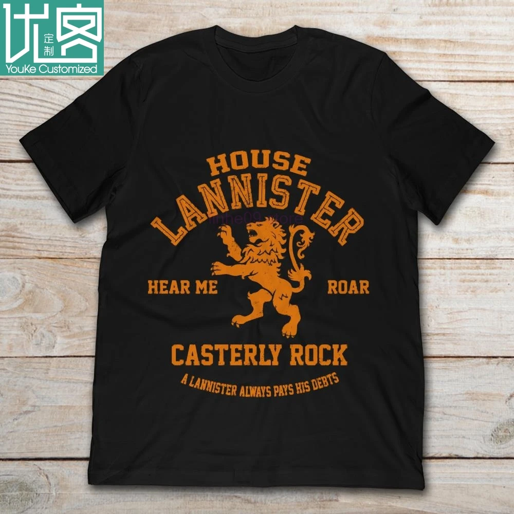 Мужская футболка с надписью Golden Lion House Lannister Hear Me Roar Casterly Rock A модель 2019|Мужские