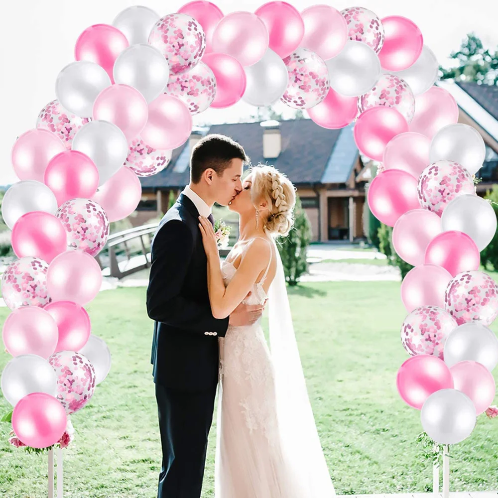 

1 Set Balloon Arch Kit Balloon Column Stands with Bases for Wedding Random Color